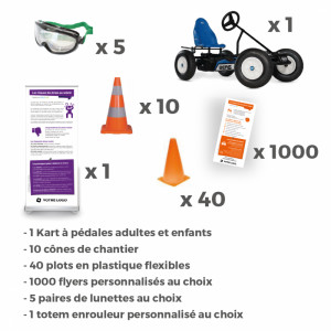 Pack prévention addictions avec karting à pédales - Kit de sensibilisation aux addictions en route