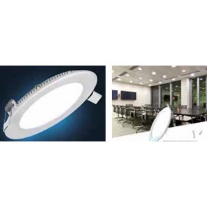 Panel LED rond extra plat - Panel LED encastré au plafond avec finition blanche