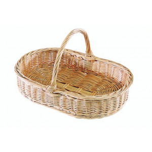 Panier à beurre plein en osier - Dimensions (cm) : De 33 x 9 à 45 x 11