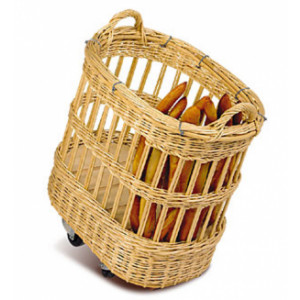 Panier à défourner ovale sur roulettes - Longueur : 65 cm - Profondeur : 50 cm