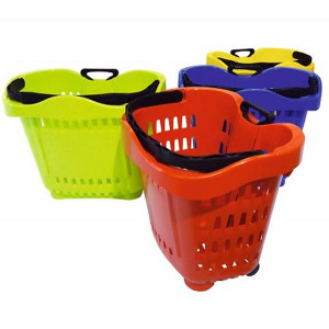 Panier à roulettes 43 litres - Longueur : 533 mm - Largeur : 380 mm - Hauteur : 425 mm