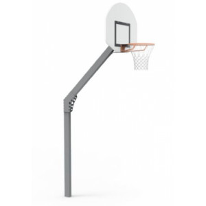 Panier de basket en aluminium - Intérieur et extérieur - Déport : 0,6 m ou 1,2 m - Entraînement / scolaire