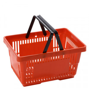 Panier de magasin 22 litres 2 anses - Dimensions : 330 x 205 x 225 mm