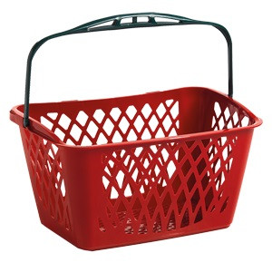 Panier libre service en plastique recyclé - Capacité de charge : 33 litres