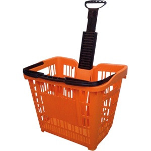 Panier magasin à roulettes - Capacité de charge : 45 litres