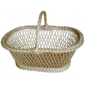 Panier osier croisé double - Longueur : 50 cm