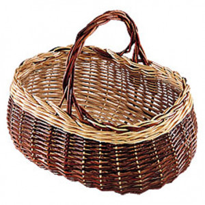 Panier ovale en osier brut - Longueur : 21 cm