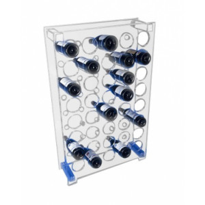Panier range bouteille plexi - Plexiglas épaisseur 1 cm - Dimensions: 62/100 cm