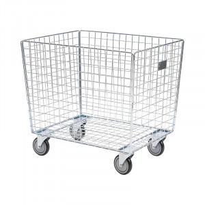 https://www.techni-contact.site/ressources/images/produits/merchandising/panier-roulant-grillage-200-kg-83857512-1.jpg - Acier zingué - Charge utile : 200 kg - L.820 x P.620 x H.758 mm