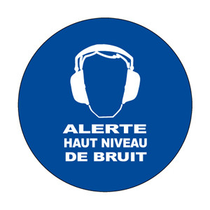 Panneau Alerte haut niveau de bruit - Symbole graphique 