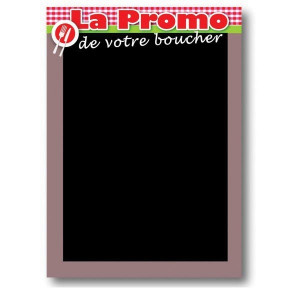 Panneau ardoisé de promotion boucherie - Vendue à l’unité - 50 x 70 cm