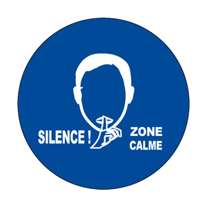 Panneau Avertisseur sound sign - Demander à une population de faire silence