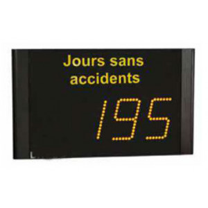 Panneau d'affichage jours sans accidents - Assistance pour mise en service  -  Equipement garanti