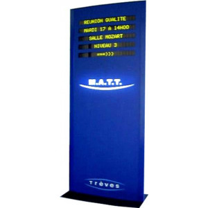 Panneau d'affichage lumineux personnalisable - Sur fond bleu