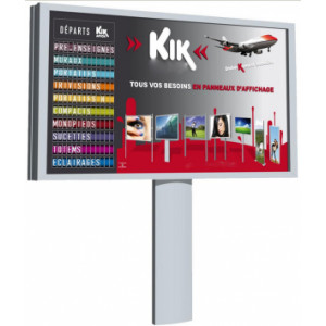 Panneau d'affichage monopied 8 m² - Livré en kit