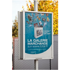 Panneau d'affichage double face - Simple ou double face - Structure aluminium laqué - Format affiche (HxL): 120x80, 160x120 ou 176x120 cm
