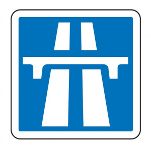 Panneau de signalisation d'une section de route à statut autoroutier C207 - Dimensions (mm) : de 900 à 1200 - Norme CE et NF - Type C