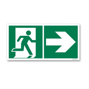 https://www.techni-contact.site/ressources/images/produits/merchandising/panneau-evacuation-avec-fleche-75415723-1.jpg - Dimensions (L x l) : 1200/600 x 300/200 mm