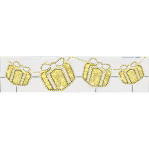 Panneau de rue lumineux motif cadeaux - Eclairage LED - Dimensions : 75 x 300 cm