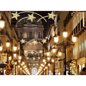 Panneau lumineux motif étoile filante - Eclairage LED - Dimensions : 75 x 300 cm