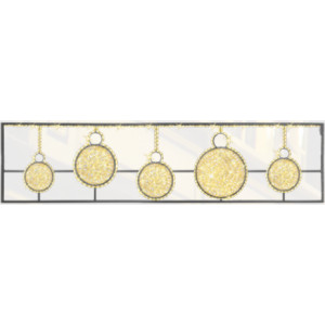 Panneau de rue lumineux motif boules de Noël - Eclairage LED - Dimensions : 75 x 300 cm