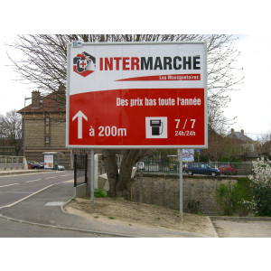 Panneau publicitaire portatif - 4m² - 8m² - 12m²  Simple face dos nu ou double face