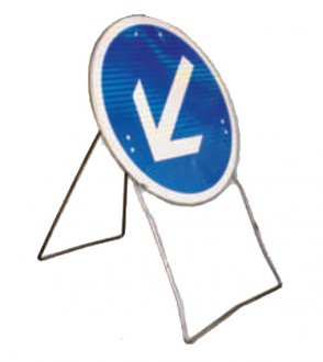 Panneau temporaire avec flèche pivotante BK21 - Dimensions : de 650 - 850 mm - Norme CE et NF - Type BK