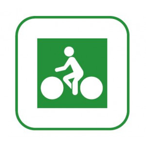 Panneau de signalisation des pistes cyclables DV11 - Dimensions (mm) : 200 x 200