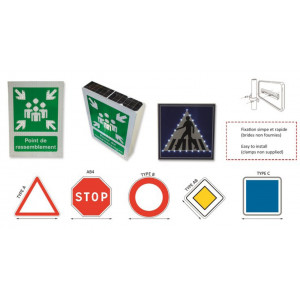 Panneaux de signalisation lumineux solaire - A énergie solaire et batterie