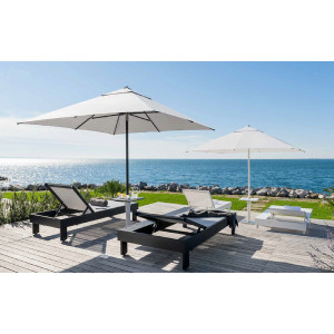 Parasol carré pour terrasse - Dimensions (L x l) : 250 x 250 cm