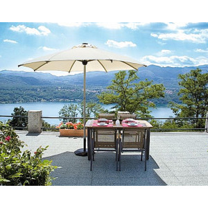 Parasol de jardin carré 4 x 4 mètres - Rond, carré ou à pied déporté