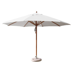 Parasol en bois pour terrasse - Armature eucalyptus,taille de 2,2 m à 4 m