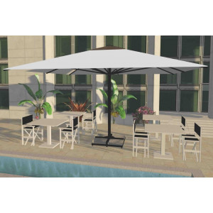 Parasol géant professionnel - Dimensions (L x l) :  500 x 500 cm à 550 x 650 cm ou Rond (diamètre) : 600, 650 et 700 cm