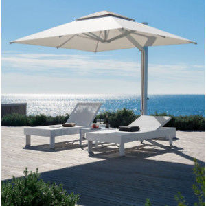 Parasol géant suspendu - Dimensions (L x l) : 300 x 300 cm à 300 x 400 cm ou Rond (diamètre) : 350 cm