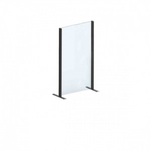 https://www.techni-contact.site/ressources/images/produits/merchandising/paravent-mobile-en-verre-total-vision-74342274-1.jpg - Largeur : 100 à 200 cm - Hauteur : 150 cm - Gris fer forgé ou Blanc