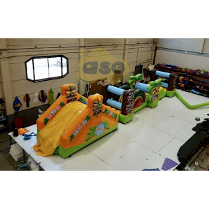  Parcours Gonflable aquatique personnalisable - Dimensions du jeu( LxPxH) : 13.0x2.0x2.5mH