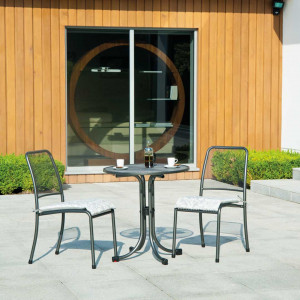 Petite table de jardin carrée - En acier - Dimensions (L x l x h) : 70 x 70 x 74 cm