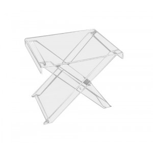 Petite table pliante plexi - Plexiglas épaisseur 6 et 10 mm - Plateau 45 x 57 cm- - Hauteur 50 cm