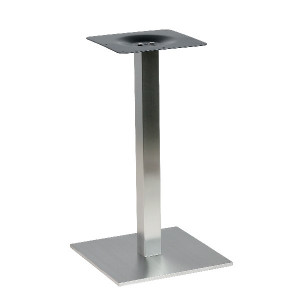 Pied de table base carrée en inox - Hauteur : 72.5 cm