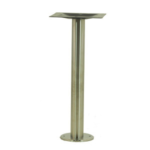 Pied de table fixe en inox - Hauteur : 72 cm