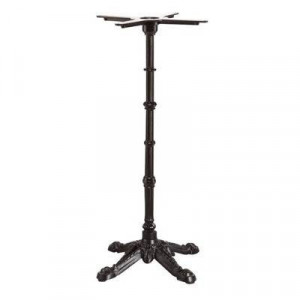 Pied de table mange debout - Base 4 branches - fonte noire