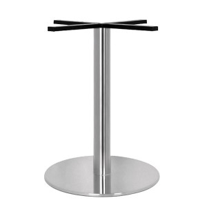 Piètement de table de restaurant en inox brossé - Hauteur : 72 cm