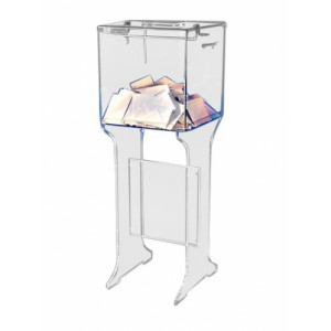 Piétement plexi pour urnes - Piétement plexiglas - Hauteur 75 cm - Pour nos urnes 600 à 2000 bulletins