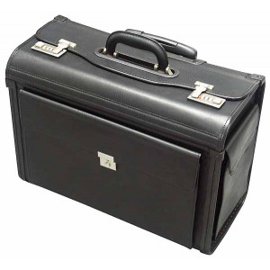 Pilot case trolley - En cuir