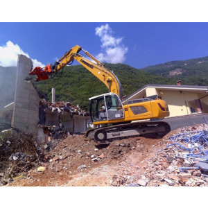 Pince démolition béton à vérin - Pince travaux publics pour pelles 16 à 40 tonnes