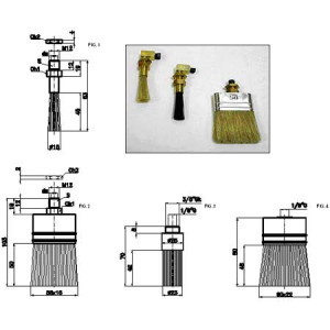 Pinceau de lubrification ecrou en laiton - Ref.MPI4103