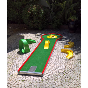 Piste Mini Golf et kit pour écoles Basic - Longueur : 3,33 m, Largeur : 59 cm, Cercle : Ø 93 cm