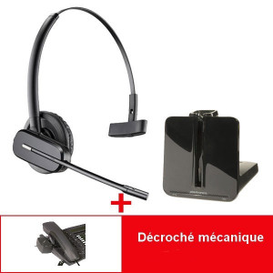 Plantronics CS 540 + Décroché mécanique HLA - Casque Téléphone sans Fil - PLCS540DLA-Plantronics