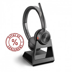 Plantronics Savi 7220 Office Duo - Casque Téléphone sans Fil - PLW7220-Poly