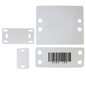 Plaquette identification plastique - Dimensions standards (mm) : de 20x40 à 60x100